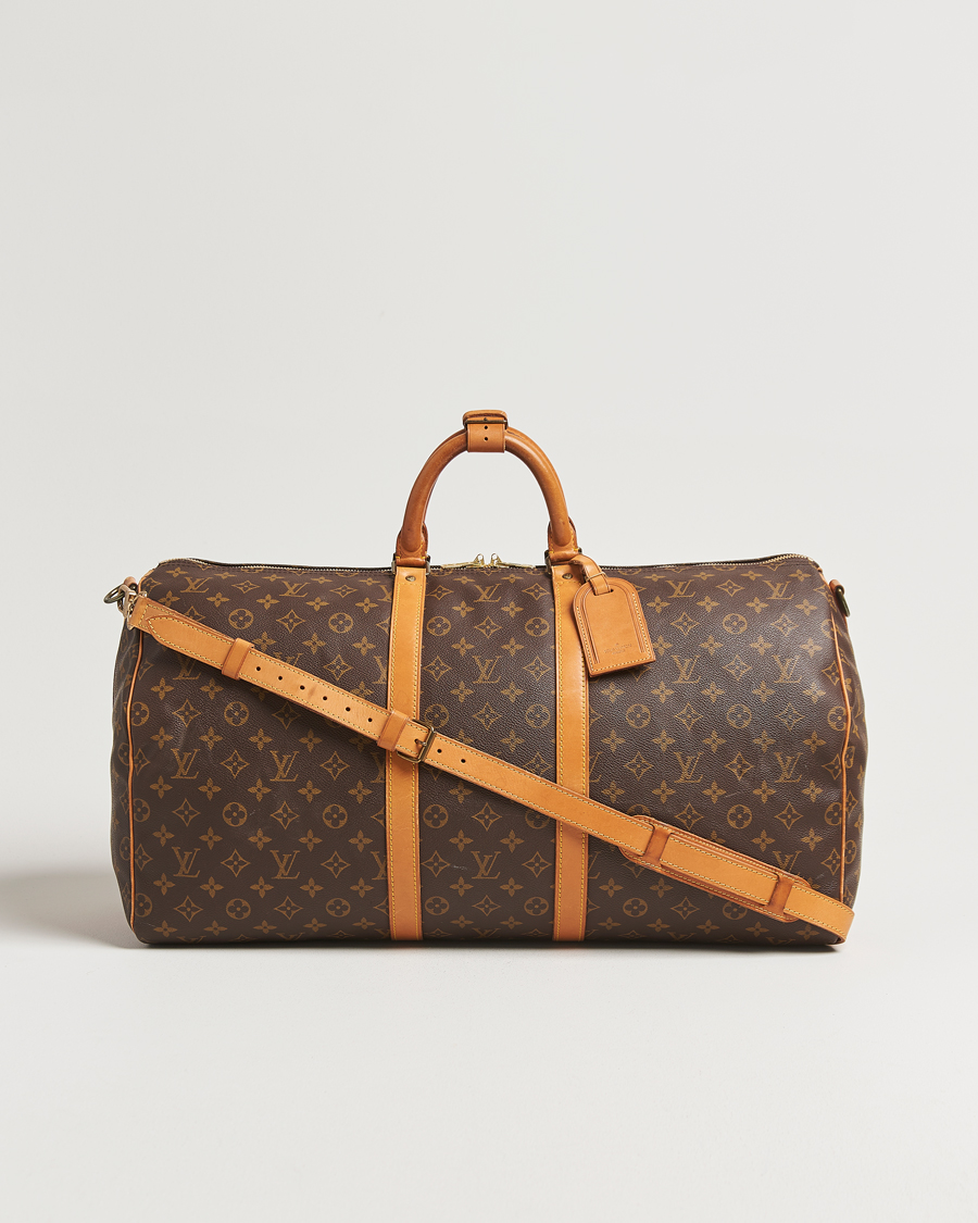 Homme | Louis Vuitton Pre-Owned Keepall Bandoulière 55 Monogram | Louis Vuitton Pre-Owned | Keepall Bandoulière 55 Monogram