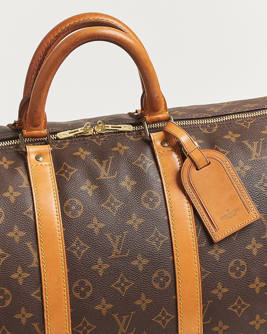 Homme | Louis Vuitton Pre-Owned Keepall Bandoulière 55 Monogram | Louis Vuitton Pre-Owned | Keepall Bandoulière 55 Monogram
