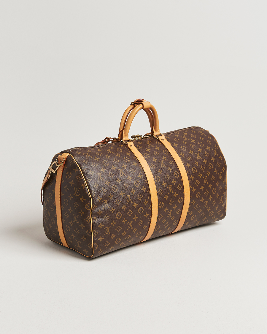 Homme | Louis Vuitton Pre-Owned Keepall Bandoulière 55 Monogram | Louis Vuitton Pre-Owned | Keepall Bandoulière 55 Monogram