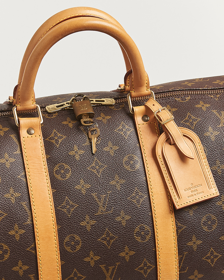 Homme | Louis Vuitton Pre-Owned Keepall Bandoulière 55 Monogram | Louis Vuitton Pre-Owned | Keepall Bandoulière 55 Monogram