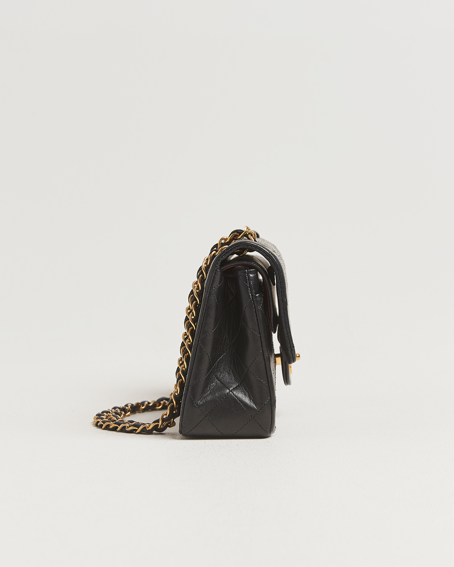 Homme | Chanel Pre-Owned Classic Double Flap Small Lambskin  Black | Chanel Pre-Owned | Classic Double Flap Small Lambskin  Black