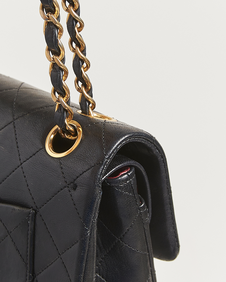 Homme | Chanel Pre-Owned Classic Double Flap Small Lambskin  Black | Chanel Pre-Owned | Classic Double Flap Small Lambskin  Black