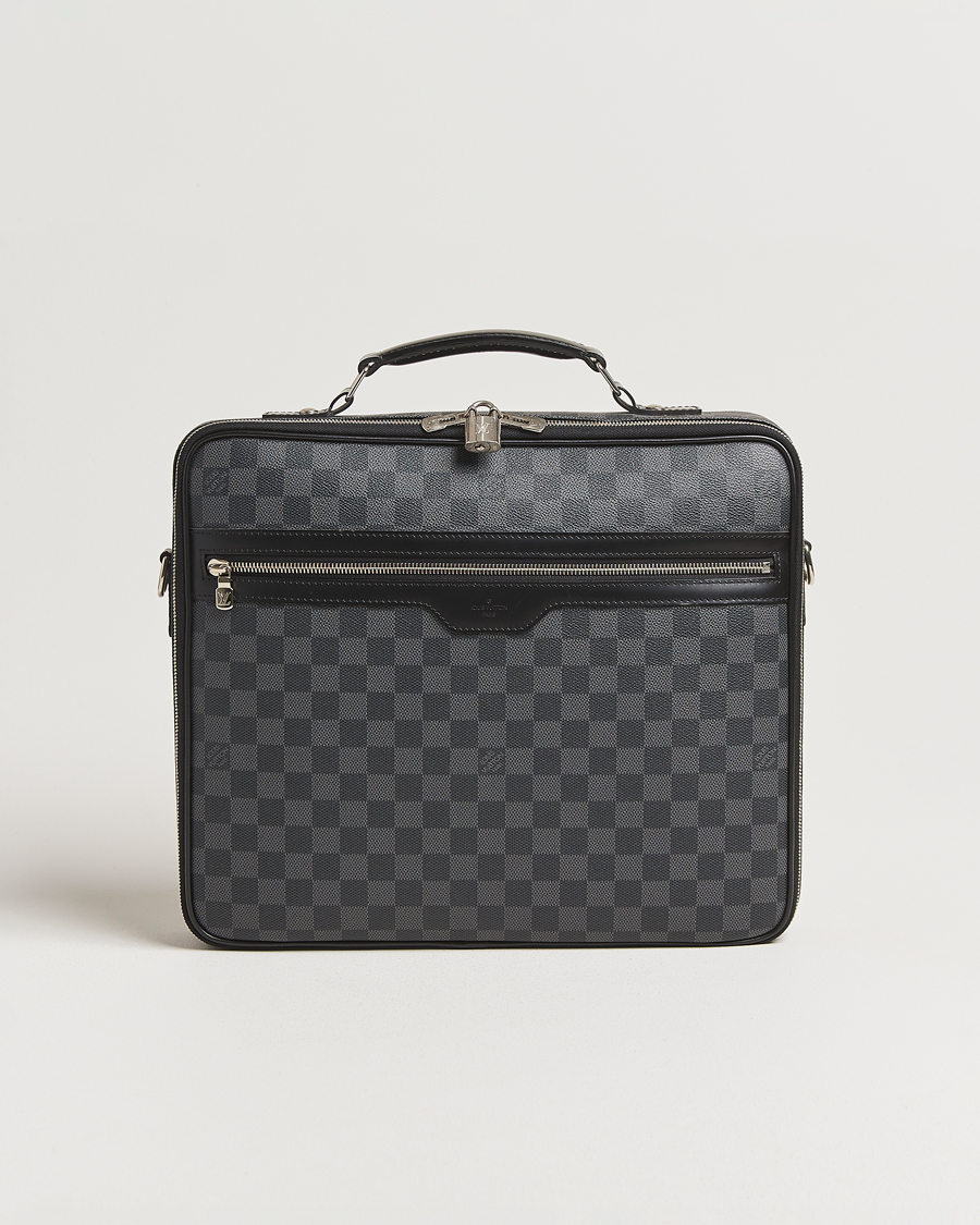 Homme | Louis Vuitton Pre-Owned Steve Briefcase Damier Graphite | Louis Vuitton Pre-Owned | Steve Briefcase Damier Graphite