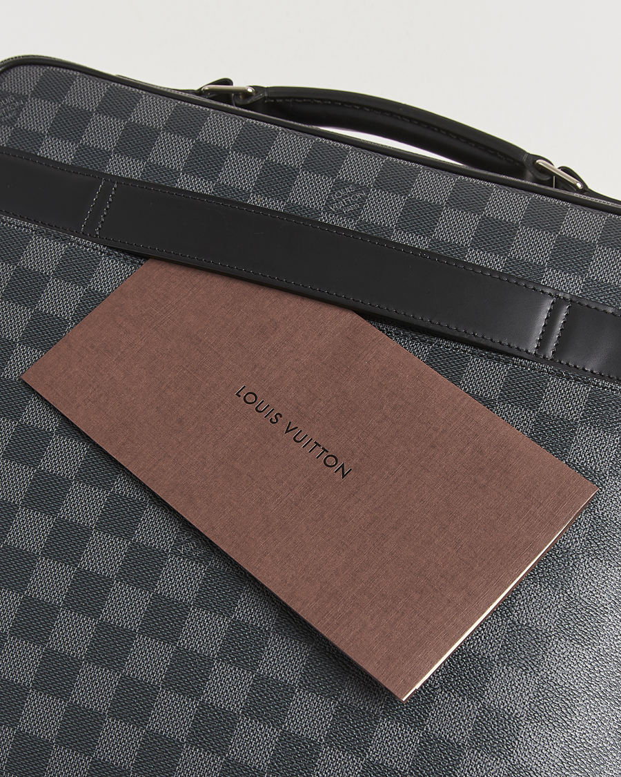 Homme | Louis Vuitton Pre-Owned Steve Briefcase Damier Graphite | Louis Vuitton Pre-Owned | Steve Briefcase Damier Graphite