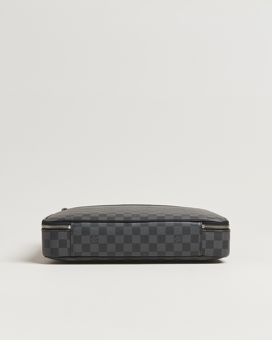 Homme | Louis Vuitton Pre-Owned Steve Briefcase Damier Graphite | Louis Vuitton Pre-Owned | Steve Briefcase Damier Graphite