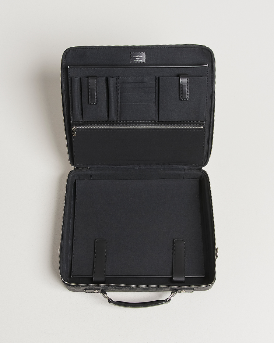 Homme | Louis Vuitton Pre-Owned Steve Briefcase Damier Graphite | Louis Vuitton Pre-Owned | Steve Briefcase Damier Graphite