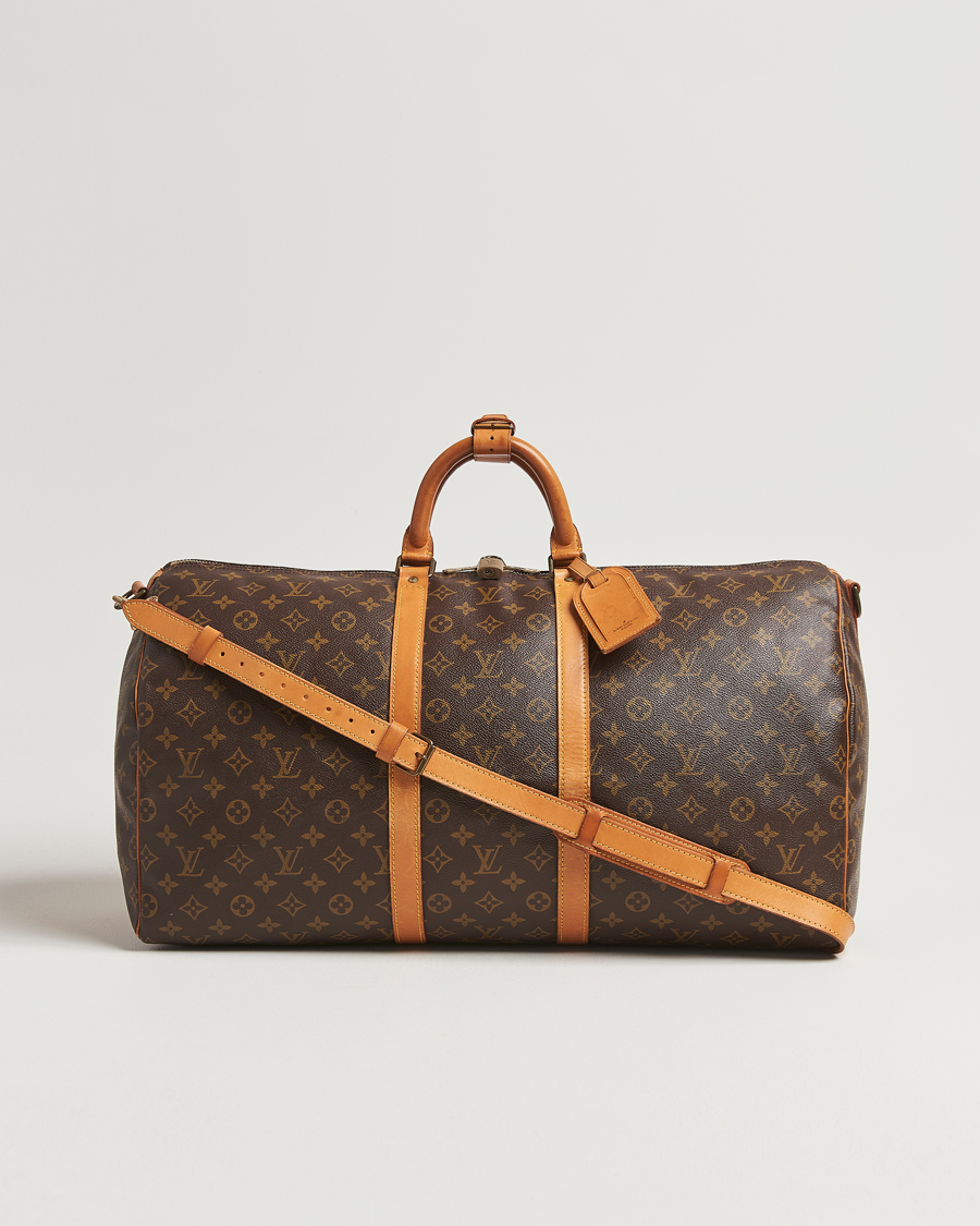 Homme | Louis Vuitton Pre-Owned Keepall Bandoulière 55 Monogram | Louis Vuitton Pre-Owned | Keepall Bandoulière 55 Monogram
