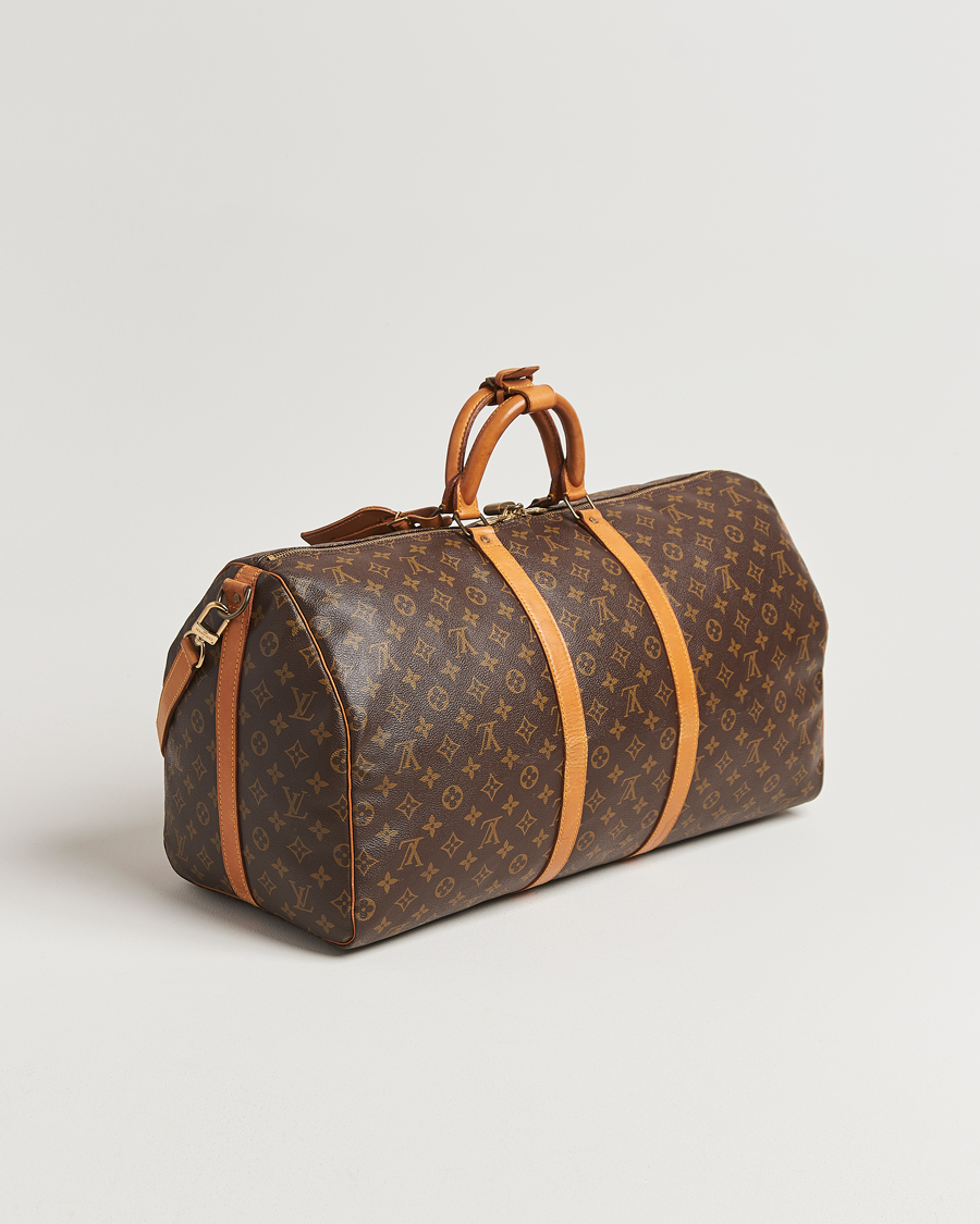Homme | Louis Vuitton Pre-Owned Keepall Bandoulière 55 Monogram | Louis Vuitton Pre-Owned | Keepall Bandoulière 55 Monogram