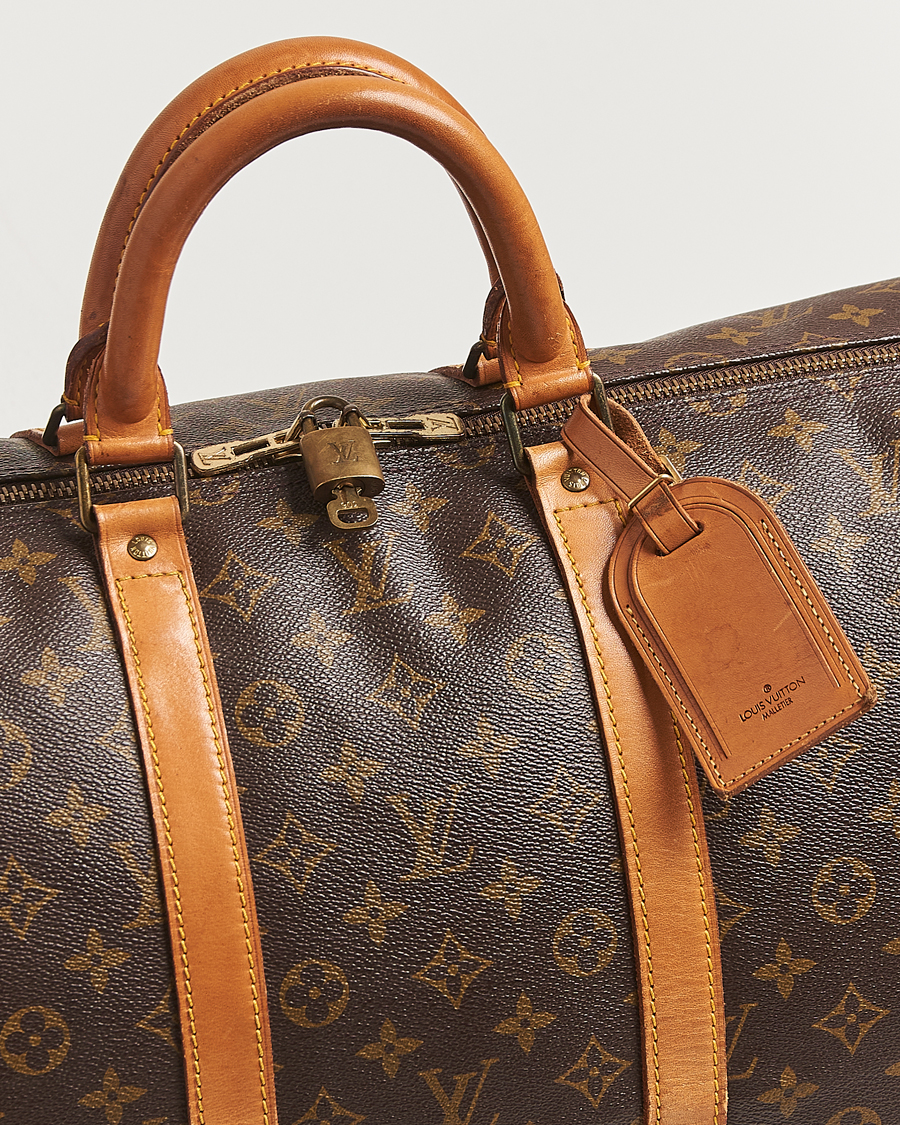 Homme | Louis Vuitton Pre-Owned Keepall Bandoulière 55 Monogram | Louis Vuitton Pre-Owned | Keepall Bandoulière 55 Monogram