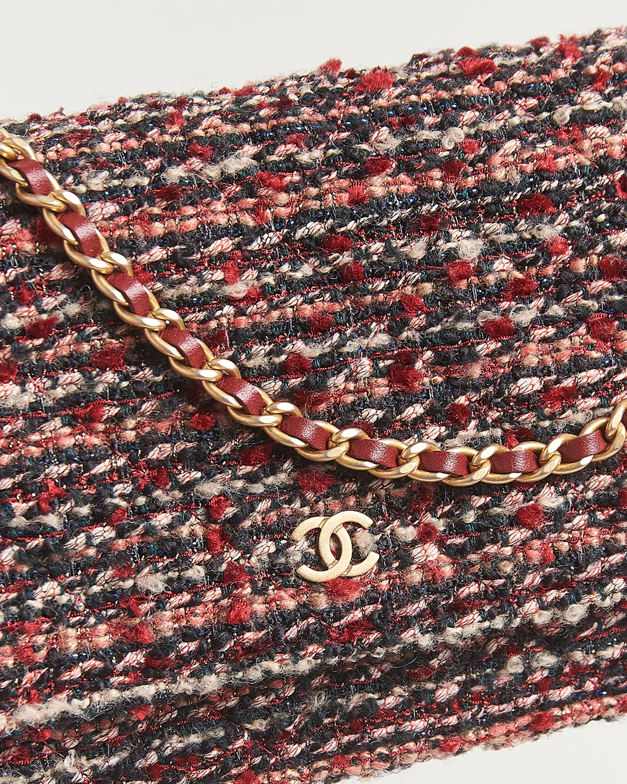 Homme | Pre-Owned & Vintage Bags | Chanel Pre-Owned | Tweed Wallet On Chain Red