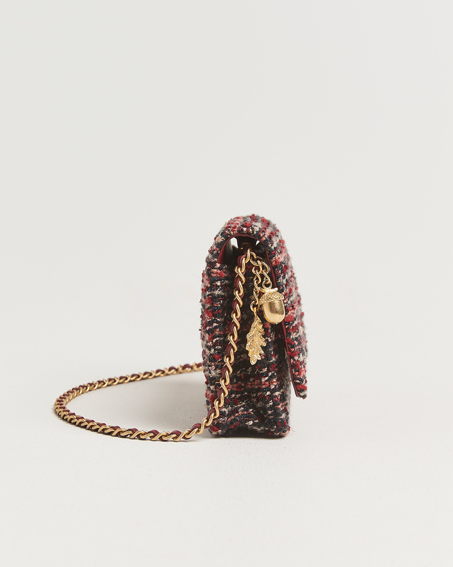 Homme | Pre-Owned & Vintage Bags | Chanel Pre-Owned | Tweed Wallet On Chain Red