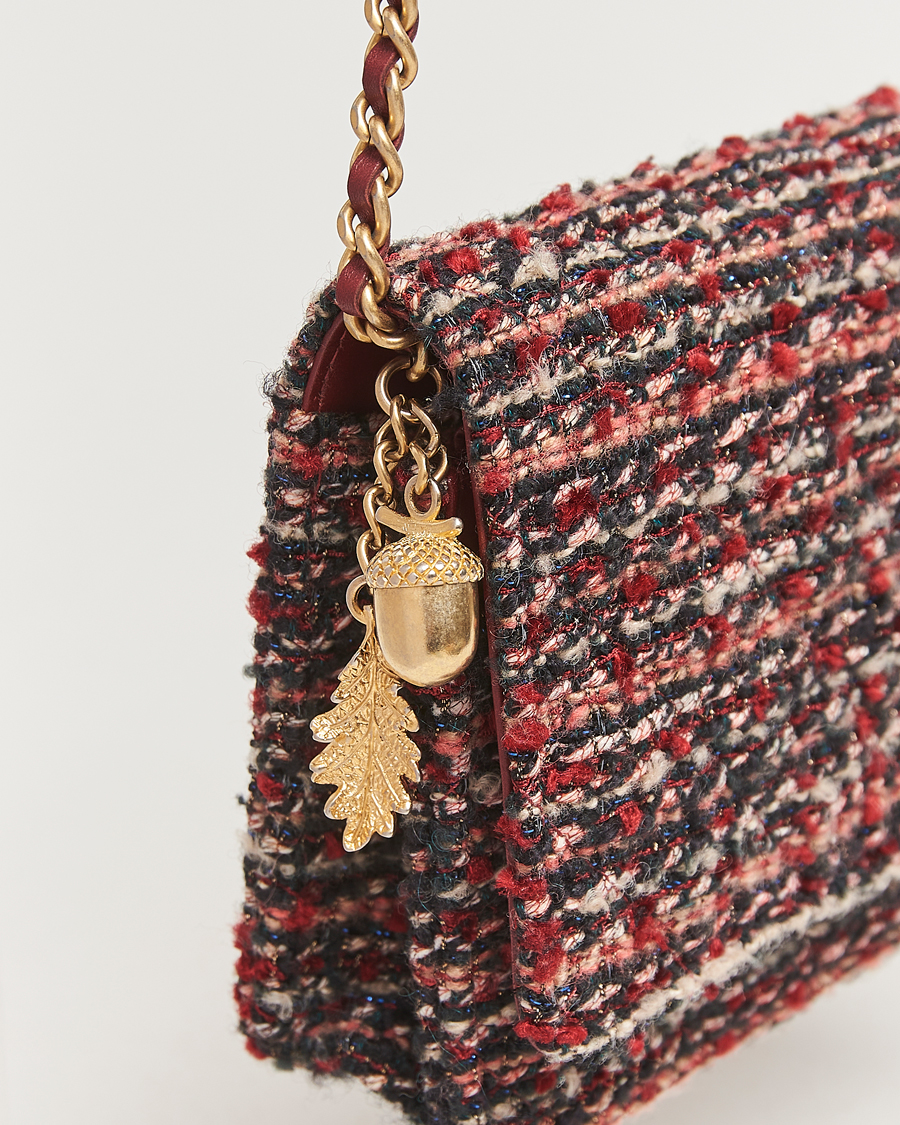 Homme | Pre-Owned & Vintage Bags | Chanel Pre-Owned | Tweed Wallet On Chain Red