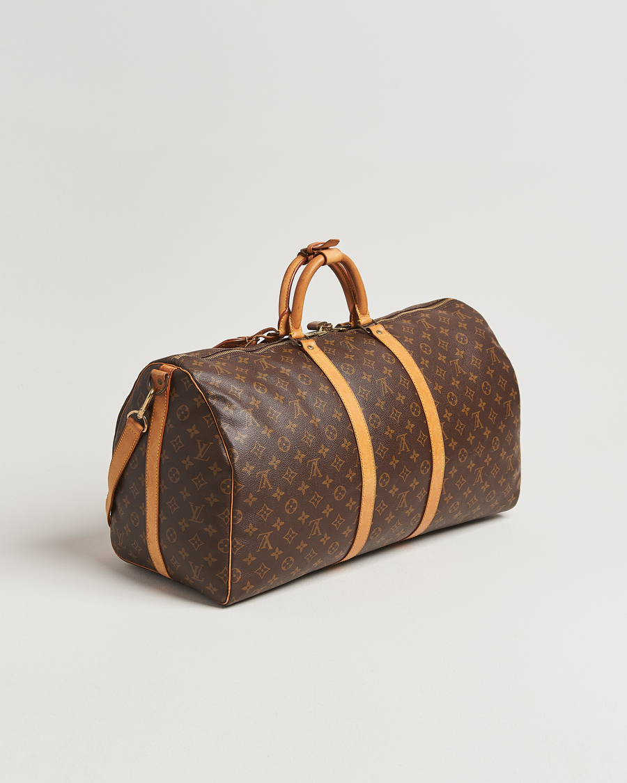 Homme | Louis Vuitton Pre-Owned Keepall Bandoulière 55 Monogram | Louis Vuitton Pre-Owned | Keepall Bandoulière 55 Monogram