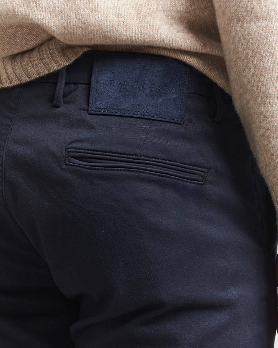 Homme | Jeans | Tramarossa | Luis Superstrech Cotton Chino Dark Blu