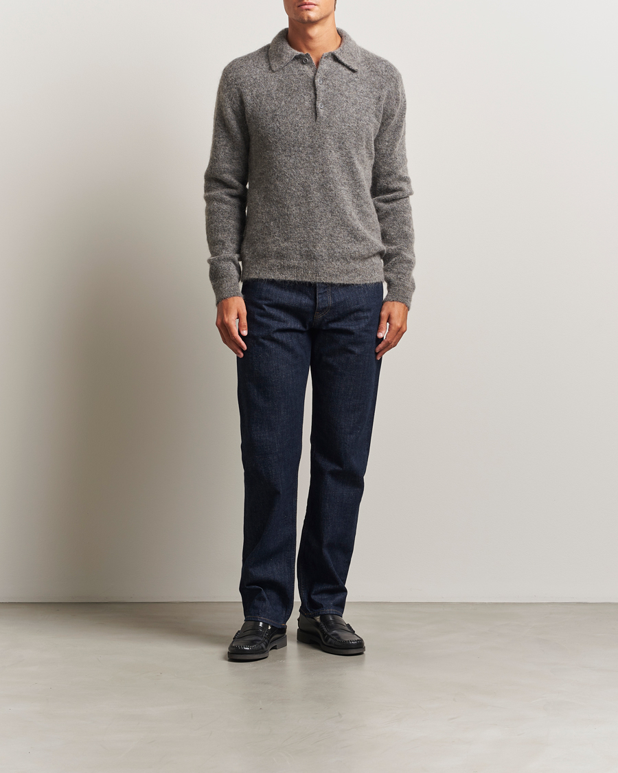 Homme | Pulls Et Tricots | Sunflower | Mohair Knitted Polo Grey Melange