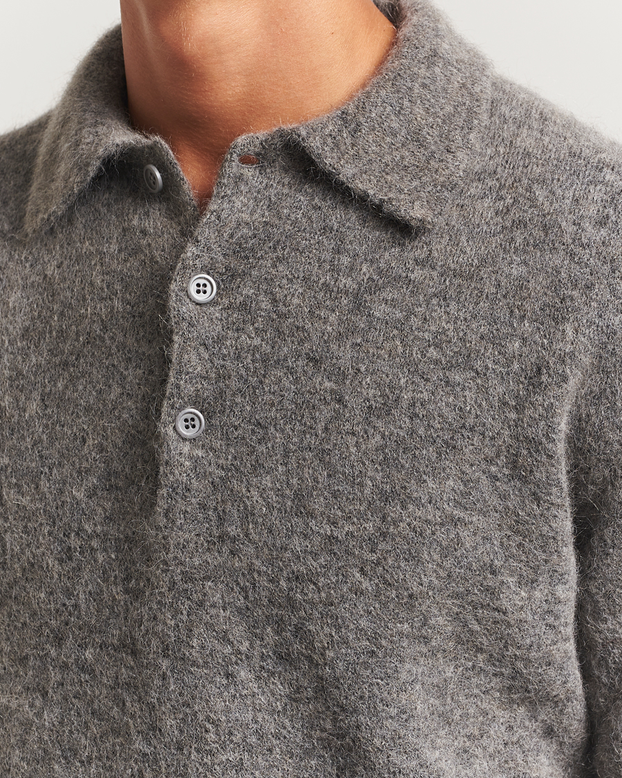 Homme | Pulls Et Tricots | Sunflower | Mohair Knitted Polo Grey Melange