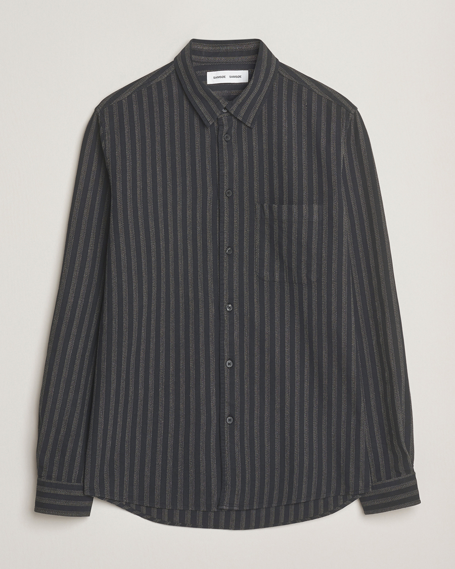 Homme | Chemises | Samsøe Samsøe | Liam Striped Shirt Castor Grey