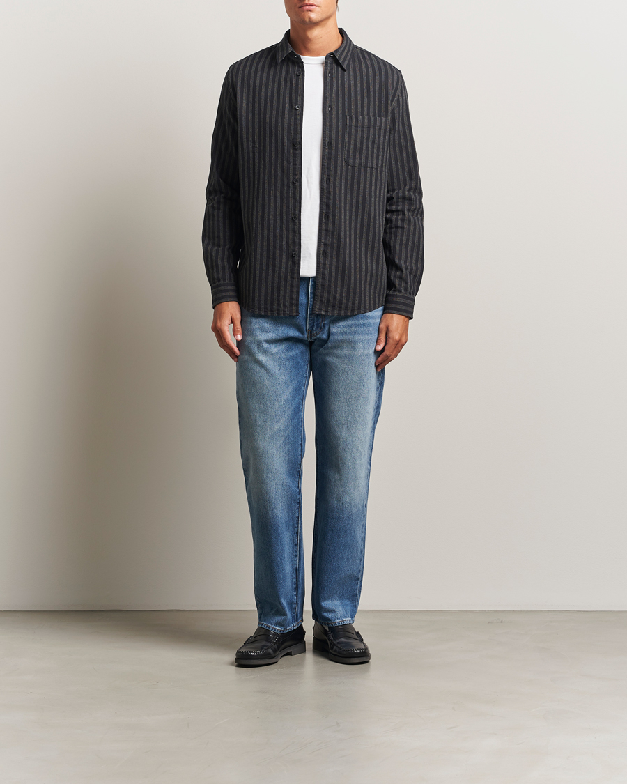 Homme | Chemises | Samsøe Samsøe | Liam Striped Shirt Castor Grey
