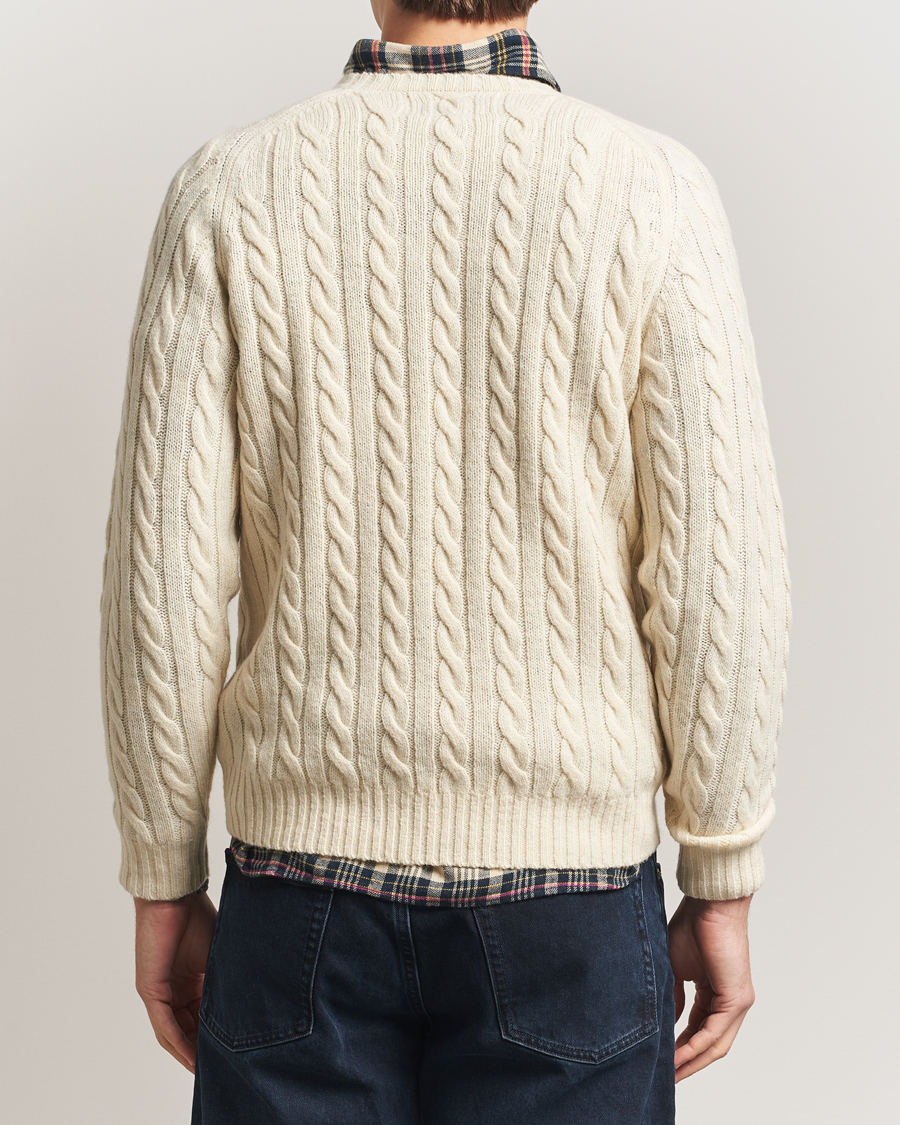 Homme | Pulls Et Tricots | BEAMS PLUS | Cable Crew Neck Sweater Off White