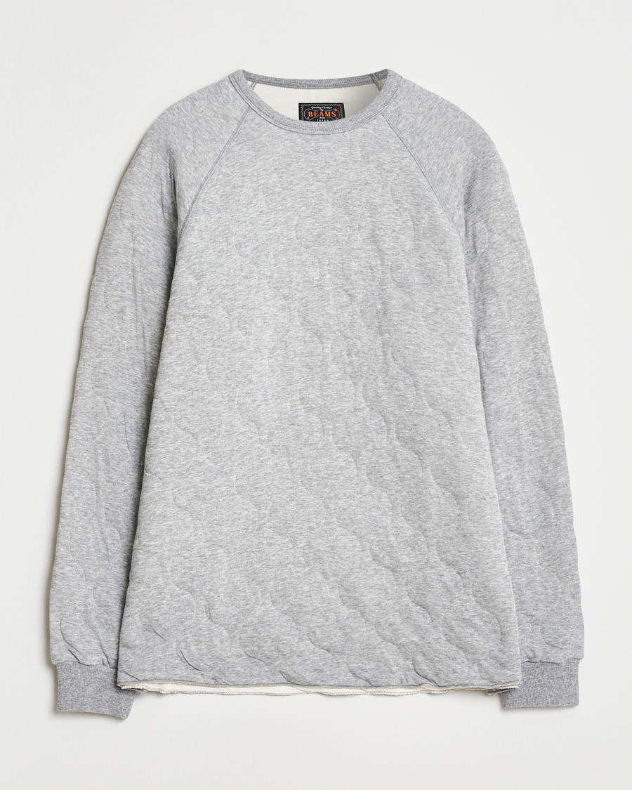 Homme | Pulls Et Tricots | BEAMS PLUS | MIL Quilt Crew Neck Grey
