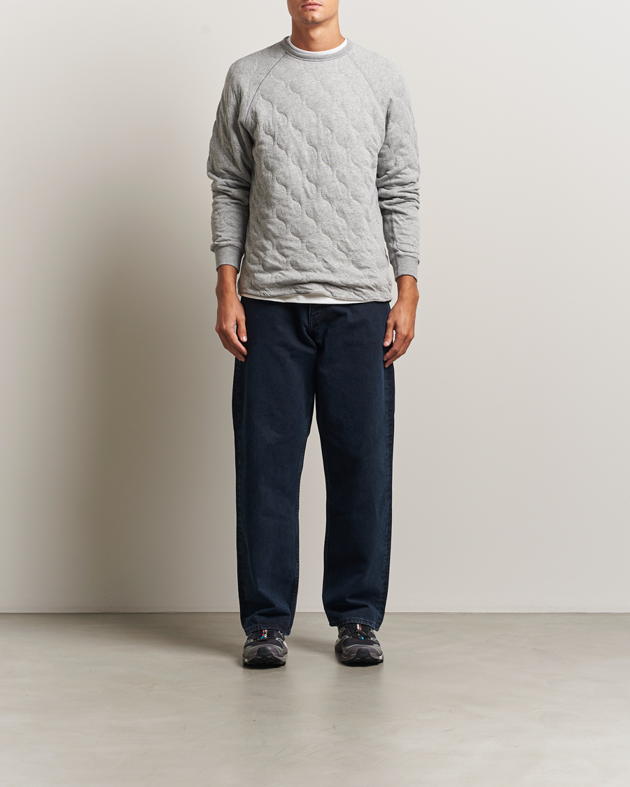 Homme | Pulls Et Tricots | BEAMS PLUS | MIL Quilt Crew Neck Grey