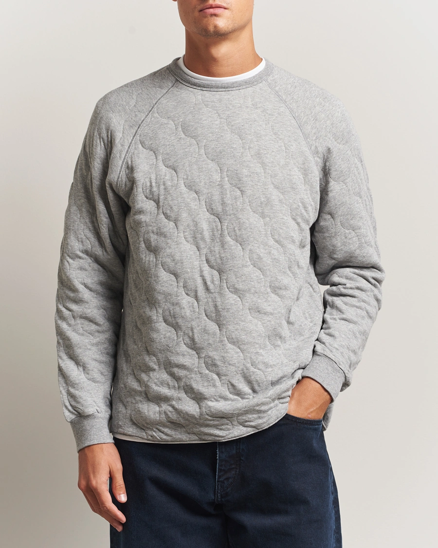 Homme | Pulls Et Tricots | BEAMS PLUS | MIL Quilt Crew Neck Grey