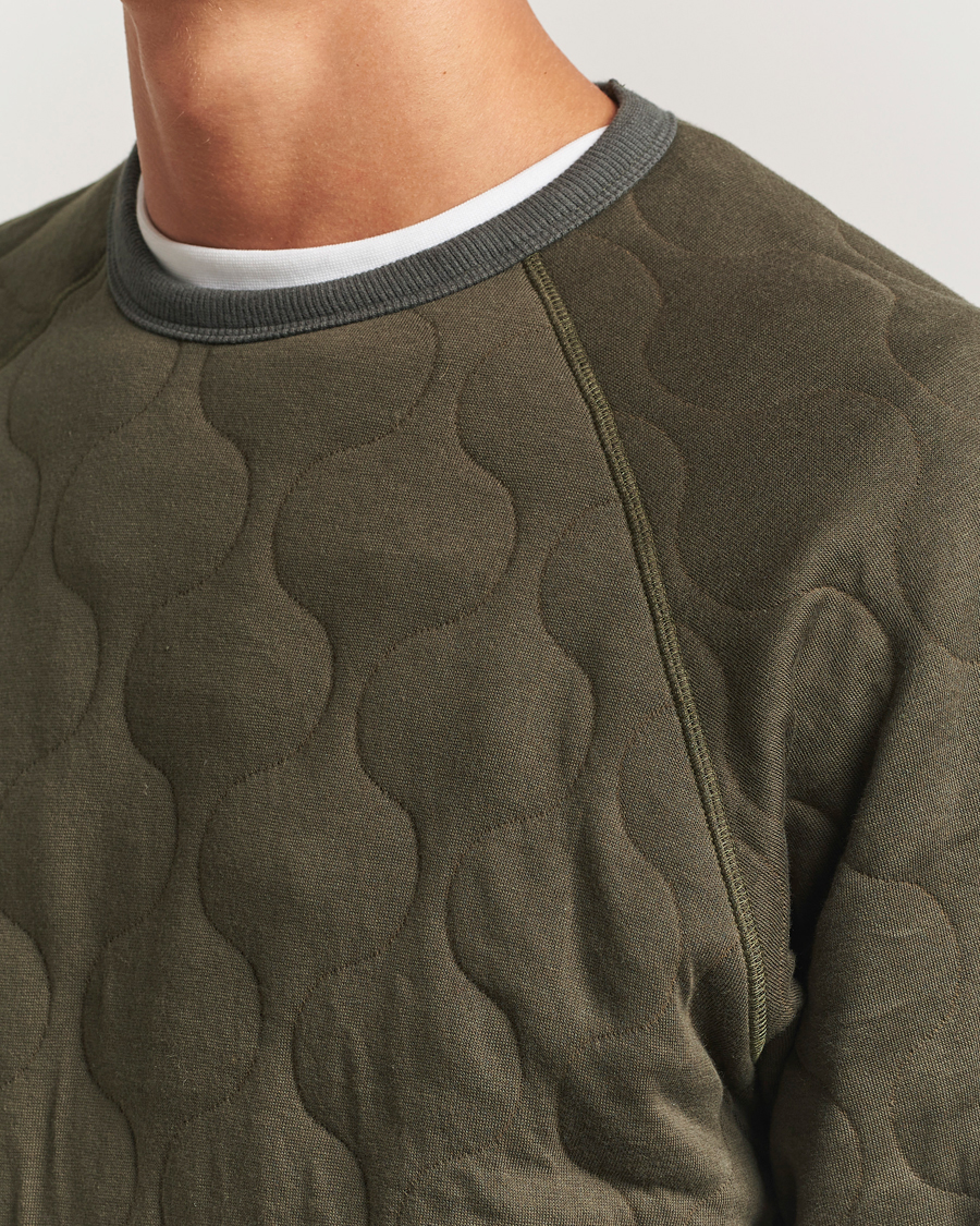 Homme | Pulls Et Tricots | BEAMS PLUS | MIL Quilt Crew Neck Olive