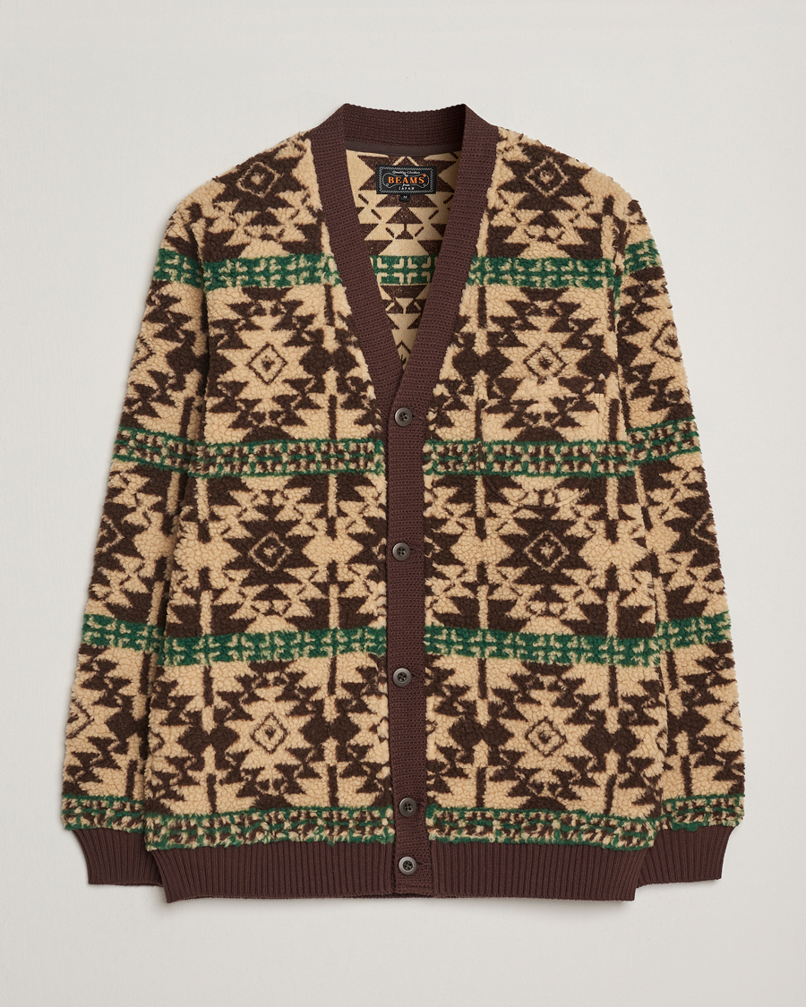 Homme | Pulls Et Tricots | BEAMS PLUS | Boa Fleece Cardigan Brown