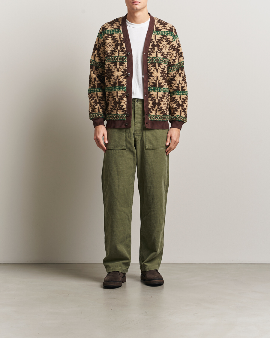 Homme | Pulls Et Tricots | BEAMS PLUS | Boa Fleece Cardigan Brown
