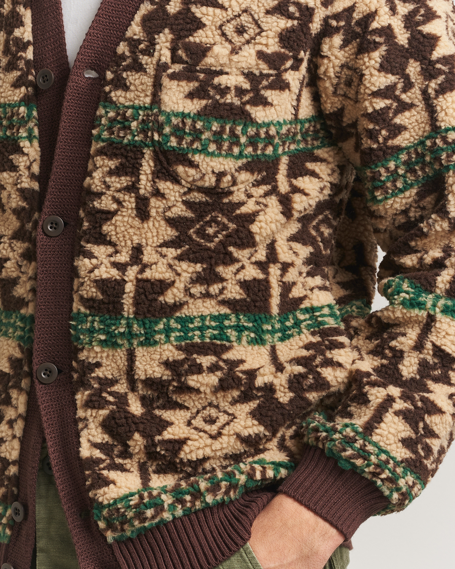 Homme | Pulls Et Tricots | BEAMS PLUS | Boa Fleece Cardigan Brown