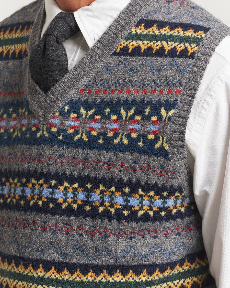 Homme | Pulls Et Tricots | BEAMS PLUS | Fairisle Knit Vest Grey