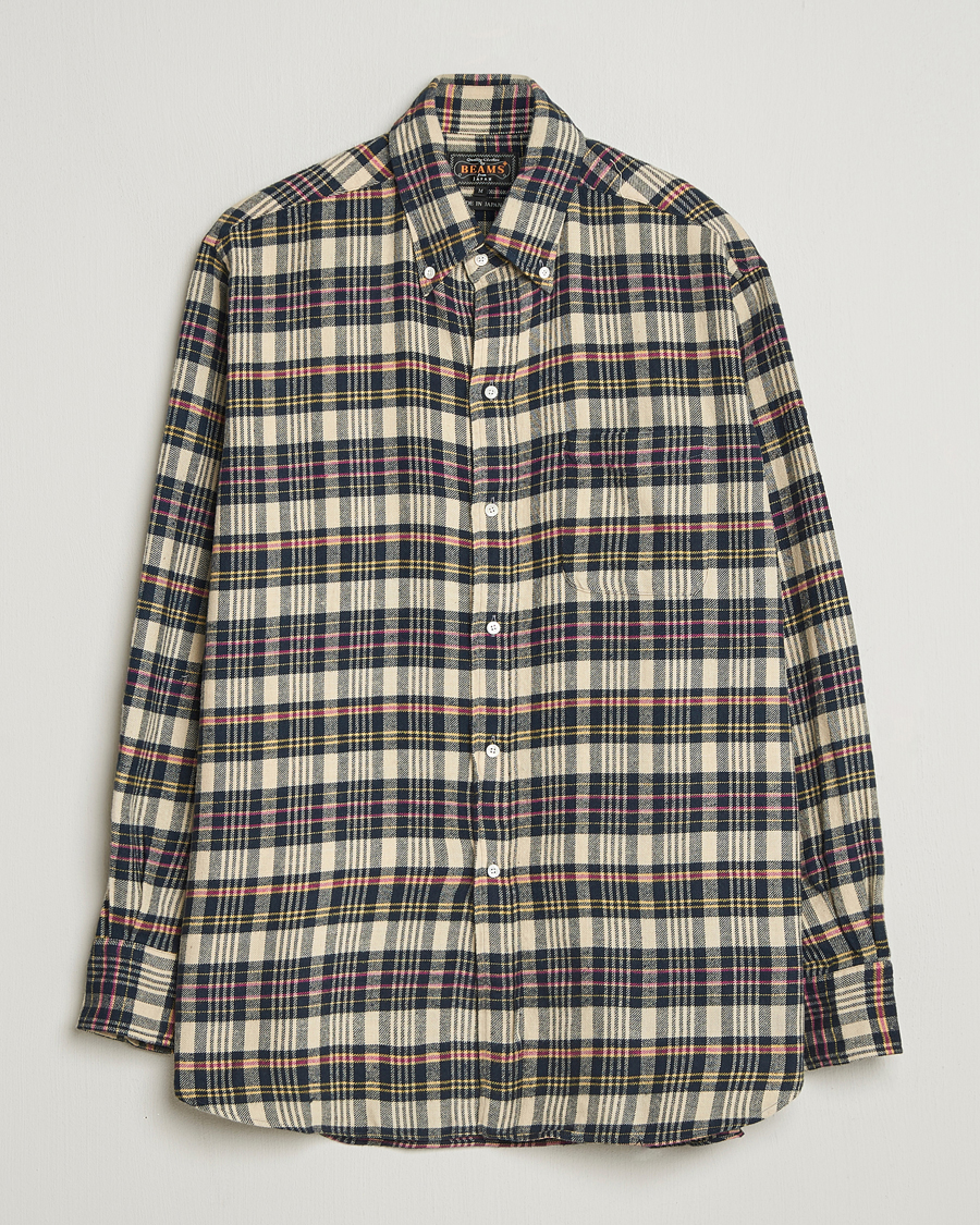 Homme | Chemises | BEAMS PLUS | Flannel Button Down Shirt Beige Check