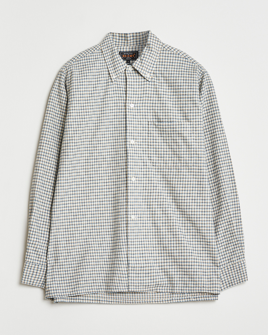 Homme | Chemises | BEAMS PLUS | Dobby Button Down Shirt White Plaid