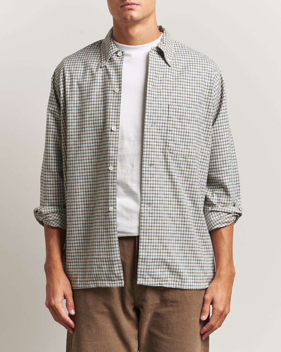 Homme | Chemises | BEAMS PLUS | Dobby Button Down Shirt White Plaid