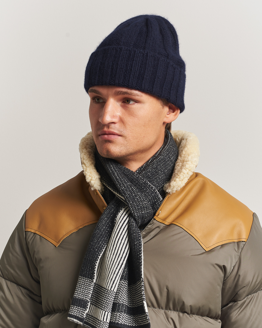 Homme | BEAMS PLUS Cashmere Rib Beanie Navy | BEAMS PLUS | Cashmere Rib Beanie Navy