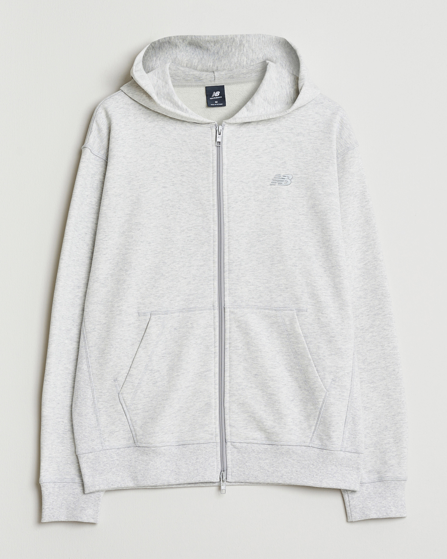 Homme | Pulls Et Tricots | New Balance | Essentials Terry Full Zip Hoodie Ash Heather