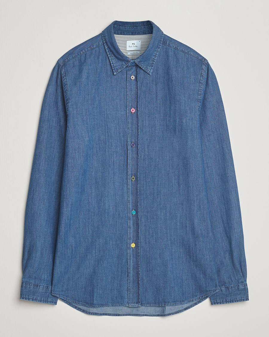 Homme | Chemises | PS Paul Smith | Tailored Fit Denim Shirt Blue Wash