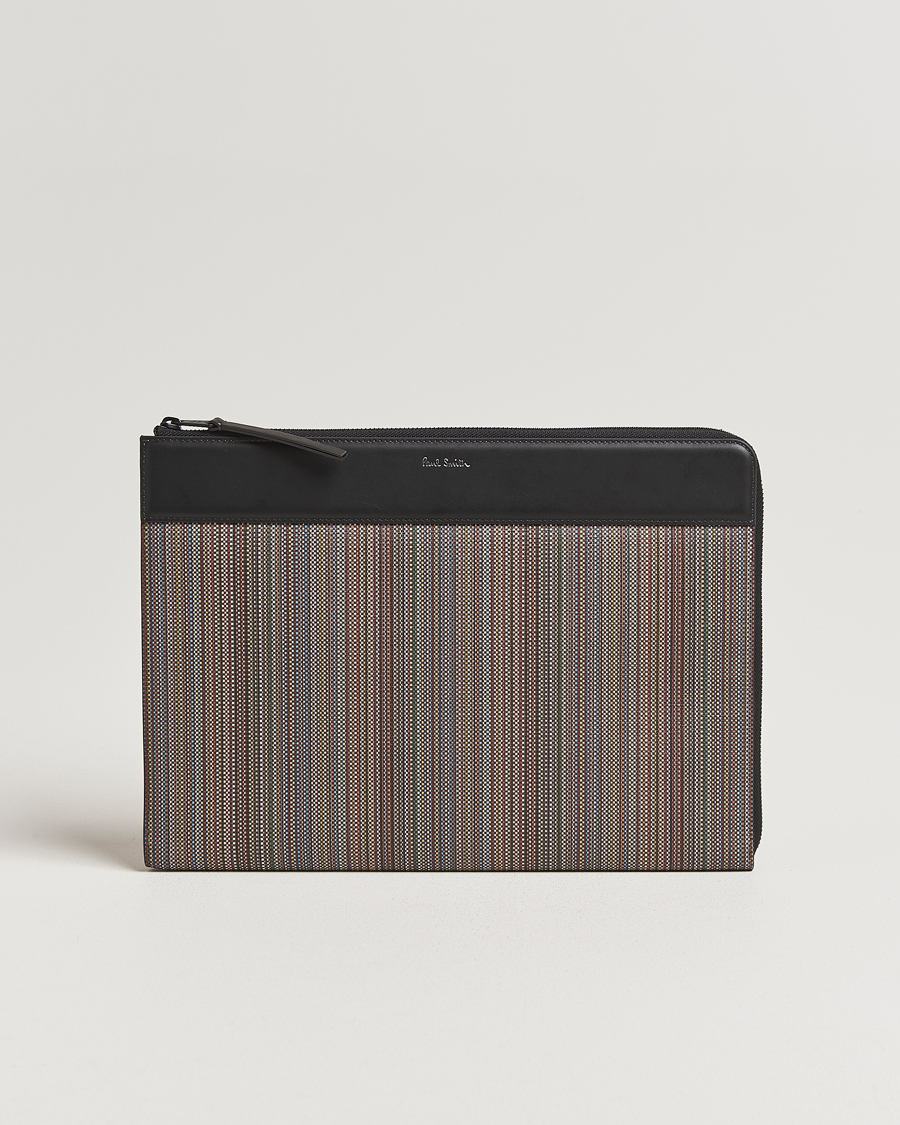 Homme | Sacs | Paul Smith | Nylon Stripe Document Case Black Multi