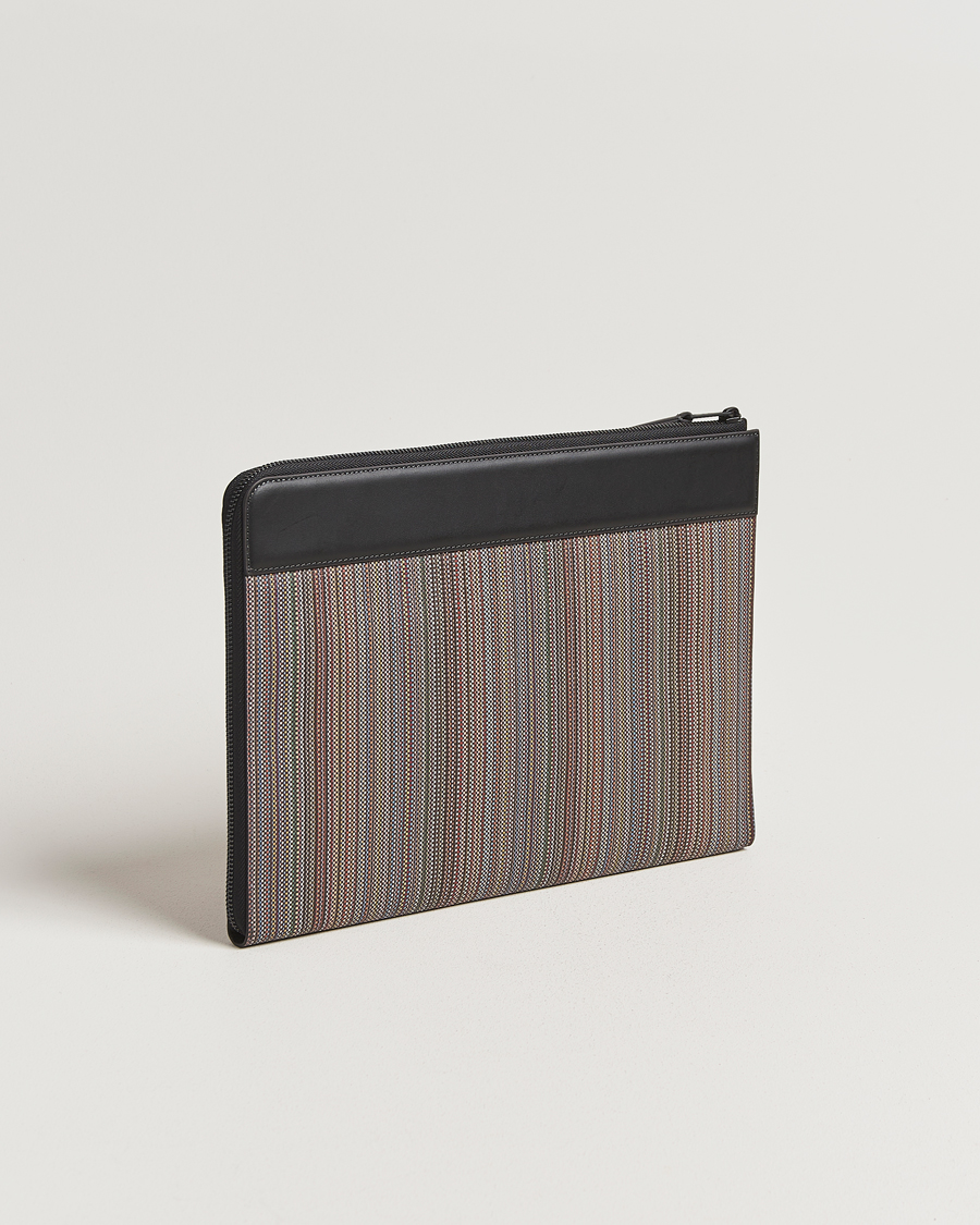 Homme | Sacs | Paul Smith | Nylon Stripe Document Case Black Multi