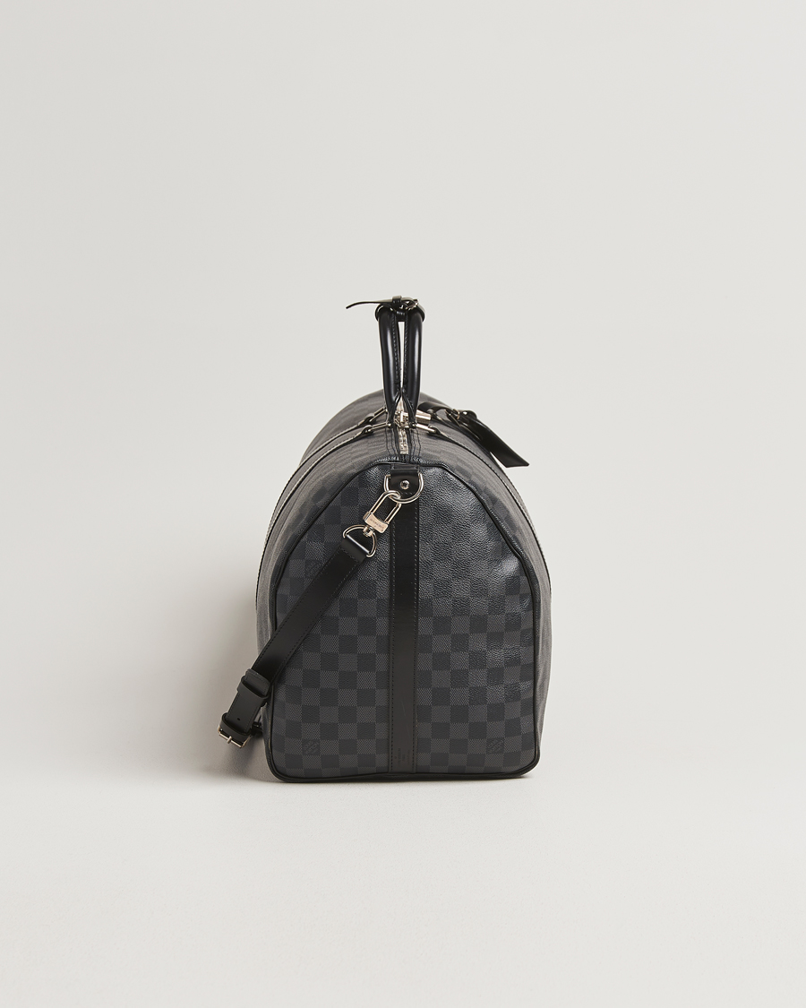 Homme | Louis Vuitton Pre-Owned Keepall Bandoulière 55 Damier Graphite | Louis Vuitton Pre-Owned | Keepall Bandoulière 55 Damier Graphite