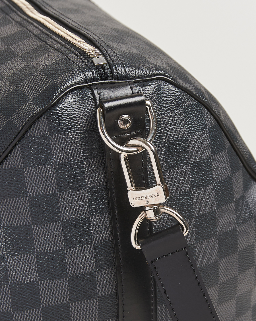 Homme | Louis Vuitton Pre-Owned Keepall Bandoulière 55 Damier Graphite | Louis Vuitton Pre-Owned | Keepall Bandoulière 55 Damier Graphite