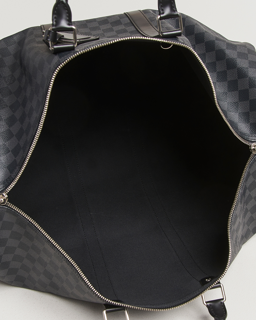 Homme | Louis Vuitton Pre-Owned Keepall Bandoulière 55 Damier Graphite | Louis Vuitton Pre-Owned | Keepall Bandoulière 55 Damier Graphite