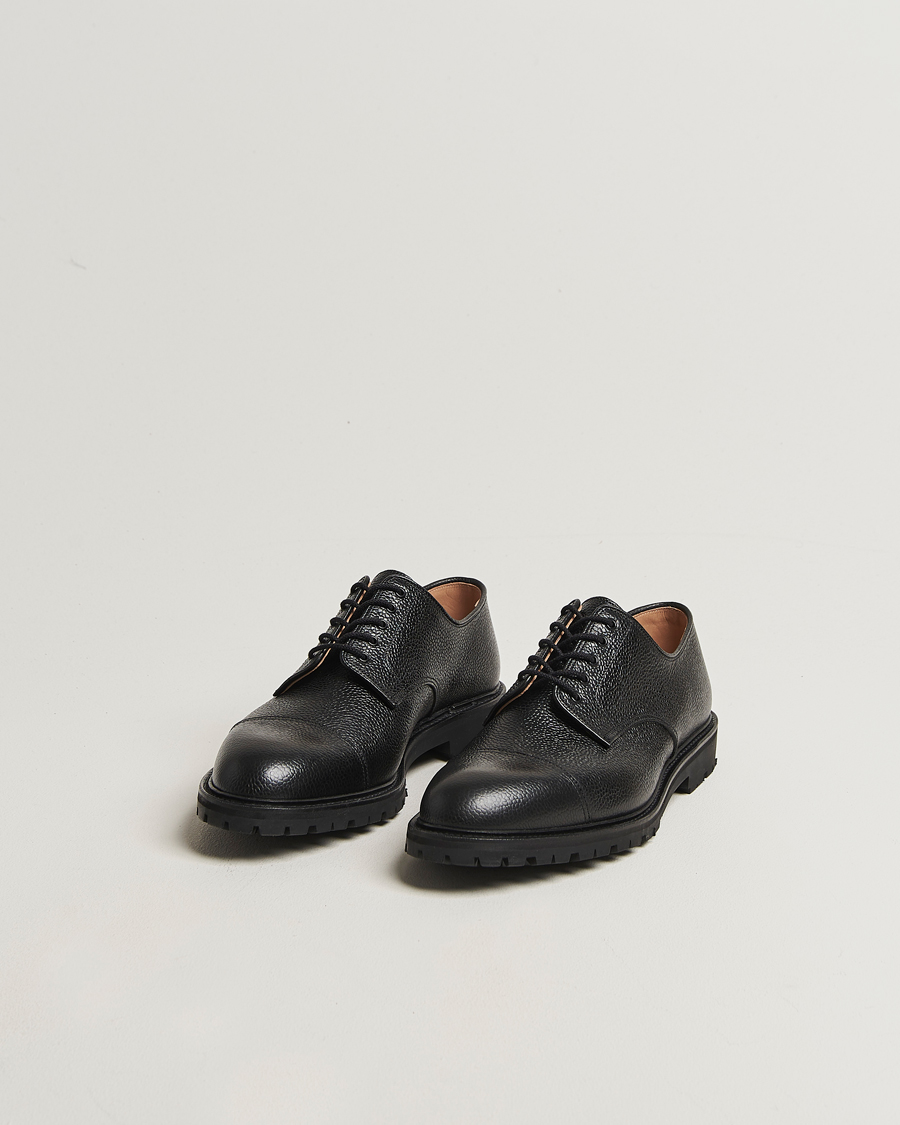Homme | Derbies | Crockett & Jones | Sandhurst Derby Vibram Black Scotch Grain