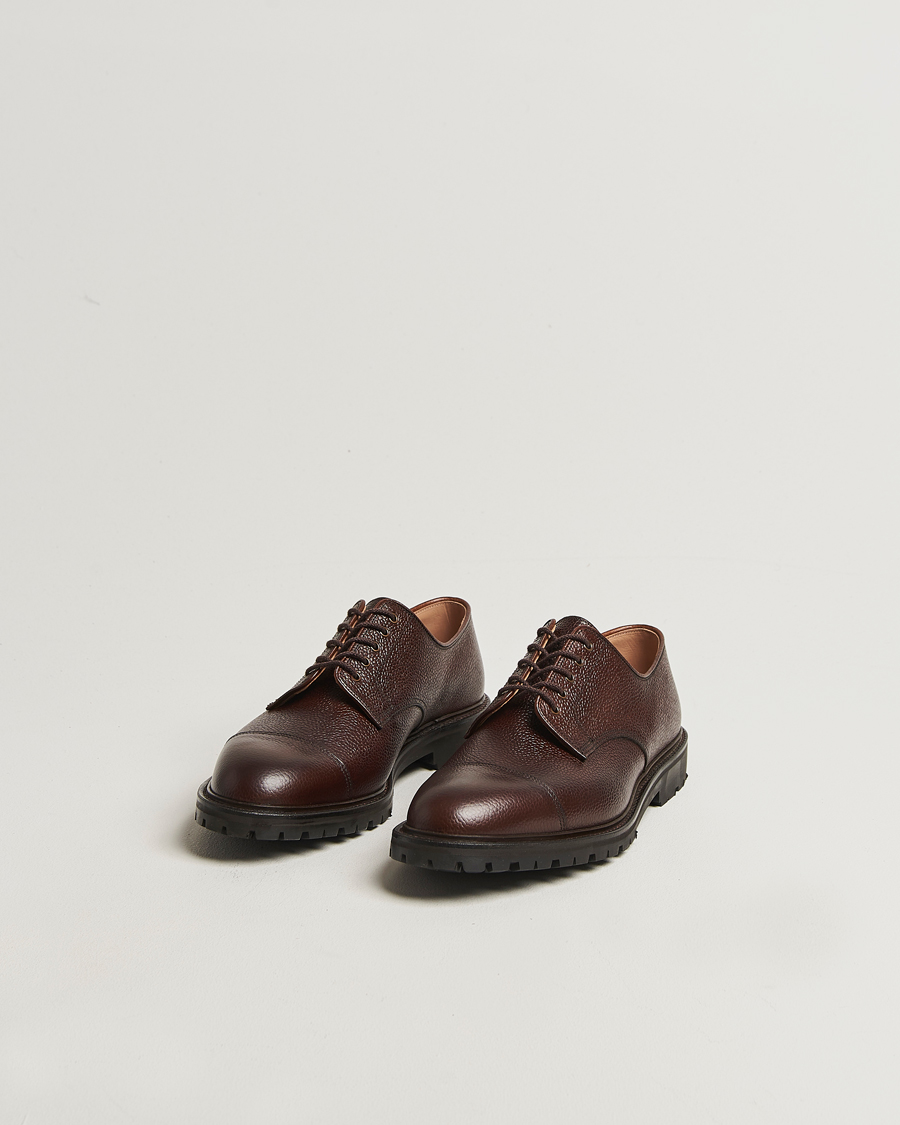 Homme | Derbies | Crockett & Jones | Sandhurst Derby Vibram Brown Scotch Grain