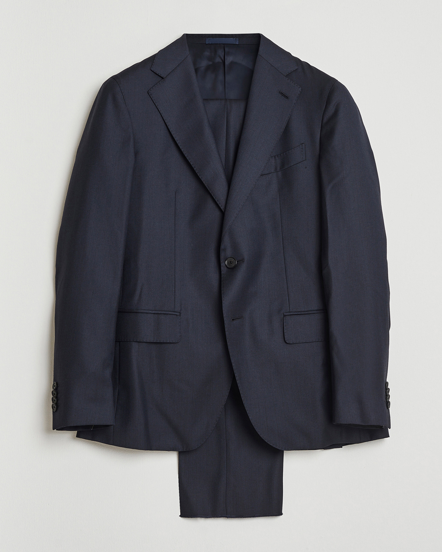 Homme | Costumes | Caruso | Aida Super 130s Wool Suit Navy