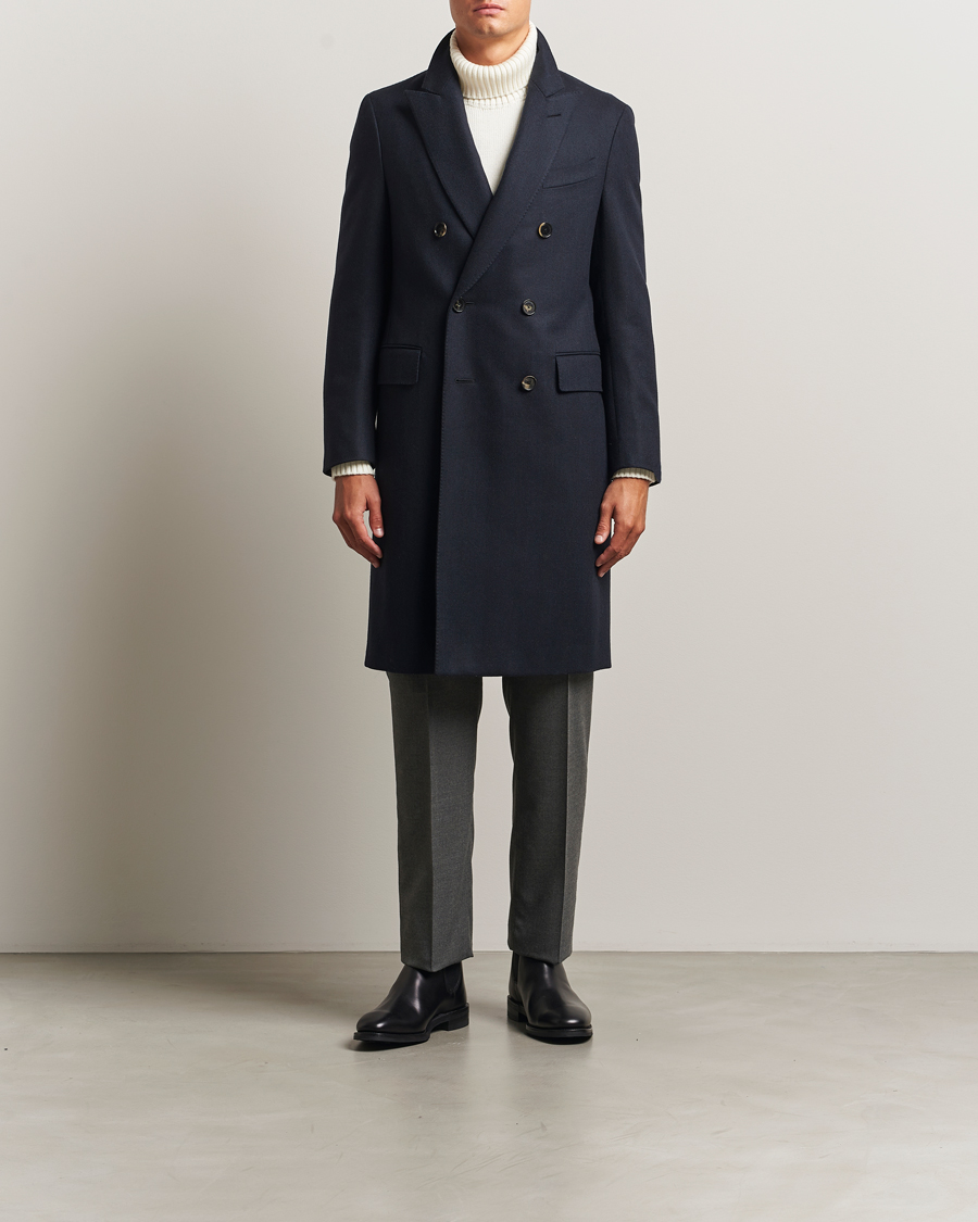 Homme | Manteaux Et Vestes | Caruso | Aida Double Breasted Wool Coat Navy
