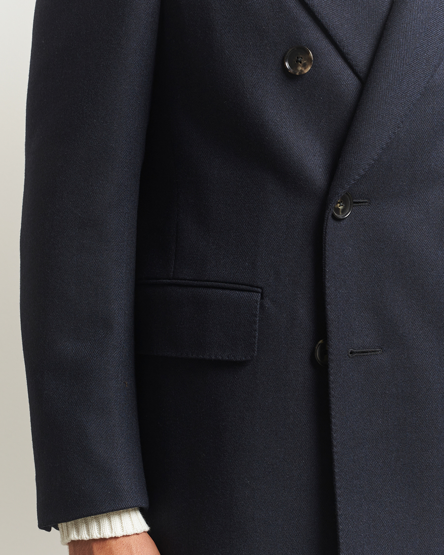 Homme | Manteaux Et Vestes | Caruso | Aida Double Breasted Wool Coat Navy