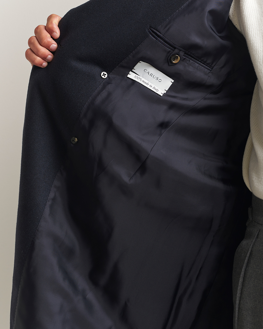 Homme | Manteaux Et Vestes | Caruso | Aida Double Breasted Wool Coat Navy
