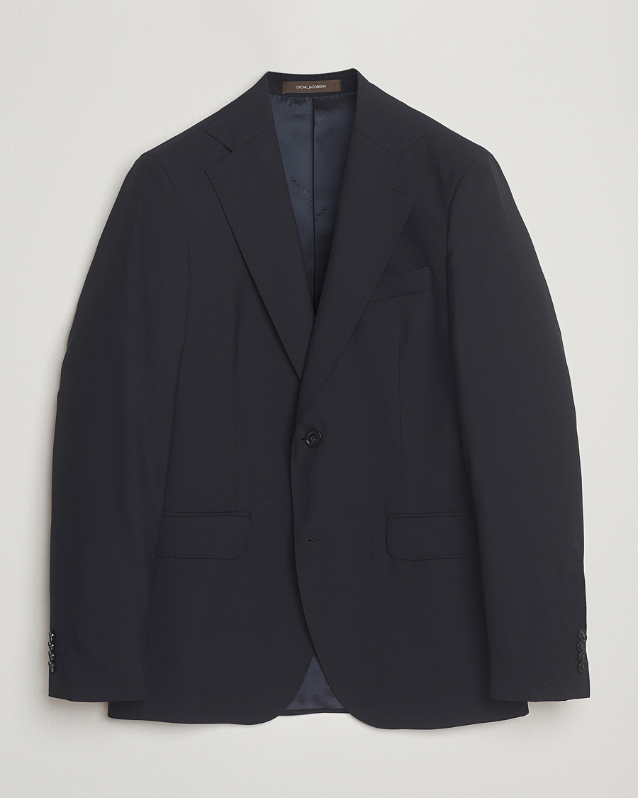 Homme | Blazers | Oscar Jacobson | Ego Wool Blazer Navy