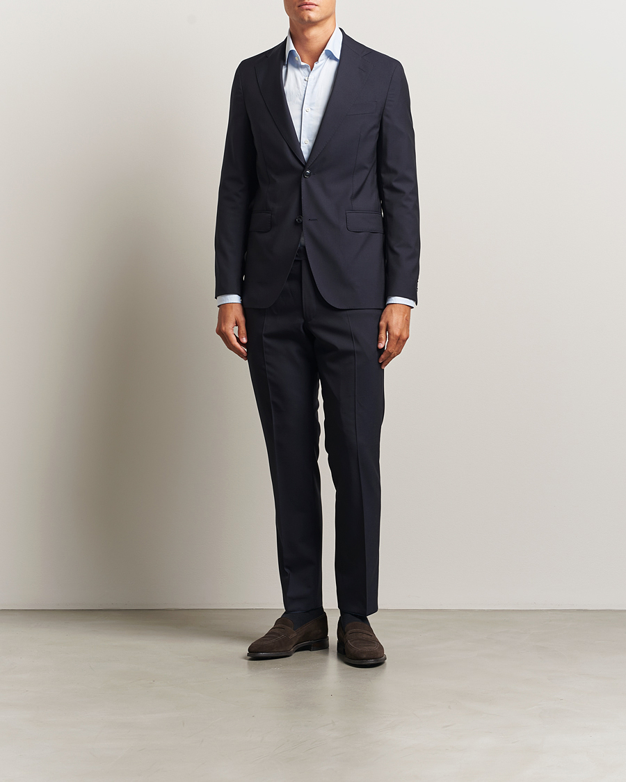 Homme | Blazers | Oscar Jacobson | Ego Wool Blazer Navy